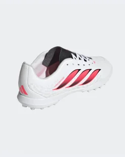 ADIDAS - SCARPA DA CALCETTO JUNIOR PREDATOR CLUB TF BIANCHE CON DETTAGLI ROSSI E NERI DAL 34 AL 38.5, IH2082