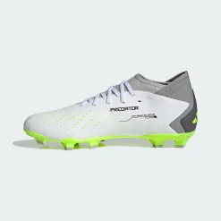 ADIDAS - Scarpa da calcio bianche e nere con dettagli verde lime - PREDATOR ACCURACY 3 FG