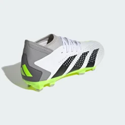 ADIDAS - Scarpa da calcio bianche e nere con dettagli verde lime - PREDATOR ACCURACY 3 FG