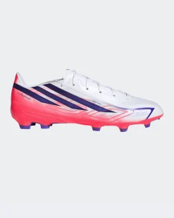 ADIDAS - SCARPA DA CALCIO F50 HYPERFAST LEAGUE FG BIANCA, ROSA FLUO E VIOLA DA UOMO, KJ3412