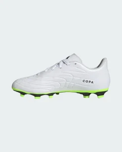 ADIDAS - SCARPA DA CALCIO JUNIOR BIANCA, NERA E  VERDE FLUO COPA PURE.4 FLEXIBLE GROUND DAL 28 AL 25 -GZ2536