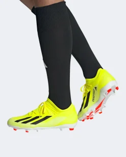 ADIDAS - Scarpa da calcio uomo gialla fluo - X CRAZYFAST LEAGUE FG