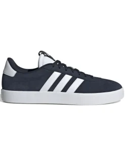 ADIDAS - Scarpa da uomo blu e bianca in VERA PELLE scamosciata - VL COURT 3.0 ID6275