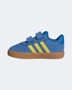 ADIDAS - SCARPA SNEAKERS VL COURT 3.0 SCAMOSCIATA BLU 20-27 JH6306