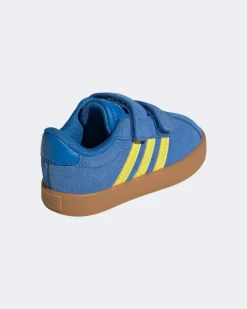 ADIDAS - SCARPA SNEAKERS VL COURT 3.0 SCAMOSCIATA BLU 20-27 JH6306