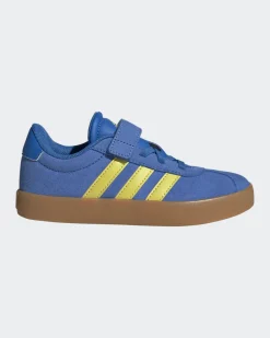 ADIDAS - SCARPA SNEAKERS VL COURT 3.0 SCAMOSCIATA BLU  28-35 JH6313