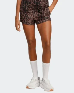 ADIDAS - SHORT AOP 3S WV LEOPARDATI MARRONE E NERO DA DONNA,  JZ0199