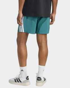 ADIDAS - SHORT BLU PETROLIO DA UOMO ESSENTIALS 3 STRISCE CHELSEA - KT0550