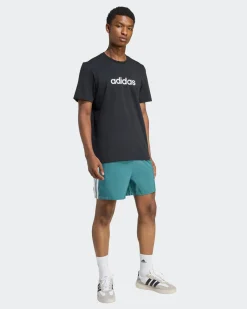 ADIDAS - SHORT BLU PETROLIO DA UOMO ESSENTIALS 3 STRISCE CHELSEA - KT0550