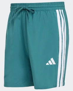 ADIDAS - SHORT BLU PETROLIO DA UOMO ESSENTIALS 3 STRISCE CHELSEA - KT0550