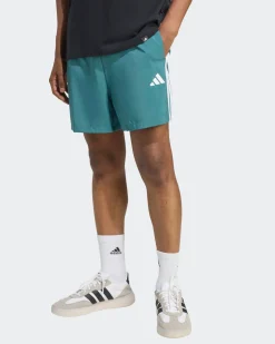 ADIDAS - SHORT BLU PETROLIO DA UOMO ESSENTIALS 3 STRISCE CHELSEA - KT0550