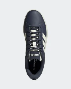 ADIDAS - SNEAKERS UOMO BLU E BIANCA GRAND COURT BASE 3.0 - HQ0071