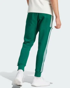 ADIDAS 3S WV TC PT - Pantalone verde con bande laterali bianche - IS1392