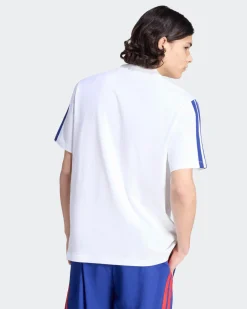 ADIDAS - TSHIRT BIANCA  DA UOMO CON 3 BANDE - KE5606