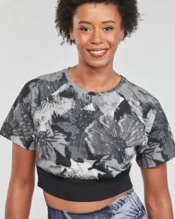 ADIDAS - T-shirt Cropped Allover Print - HP0781