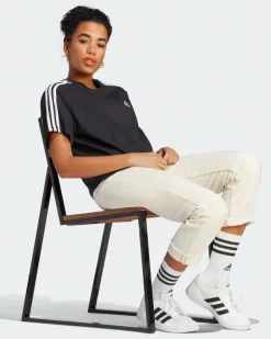 ADIDAS-T-SHIRT ESSENTIALS 3-STRIPES SINGLE JERSEY CROP-HR4913