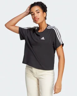 ADIDAS-T-SHIRT ESSENTIALS 3-STRIPES SINGLE JERSEY CROP-HR4913