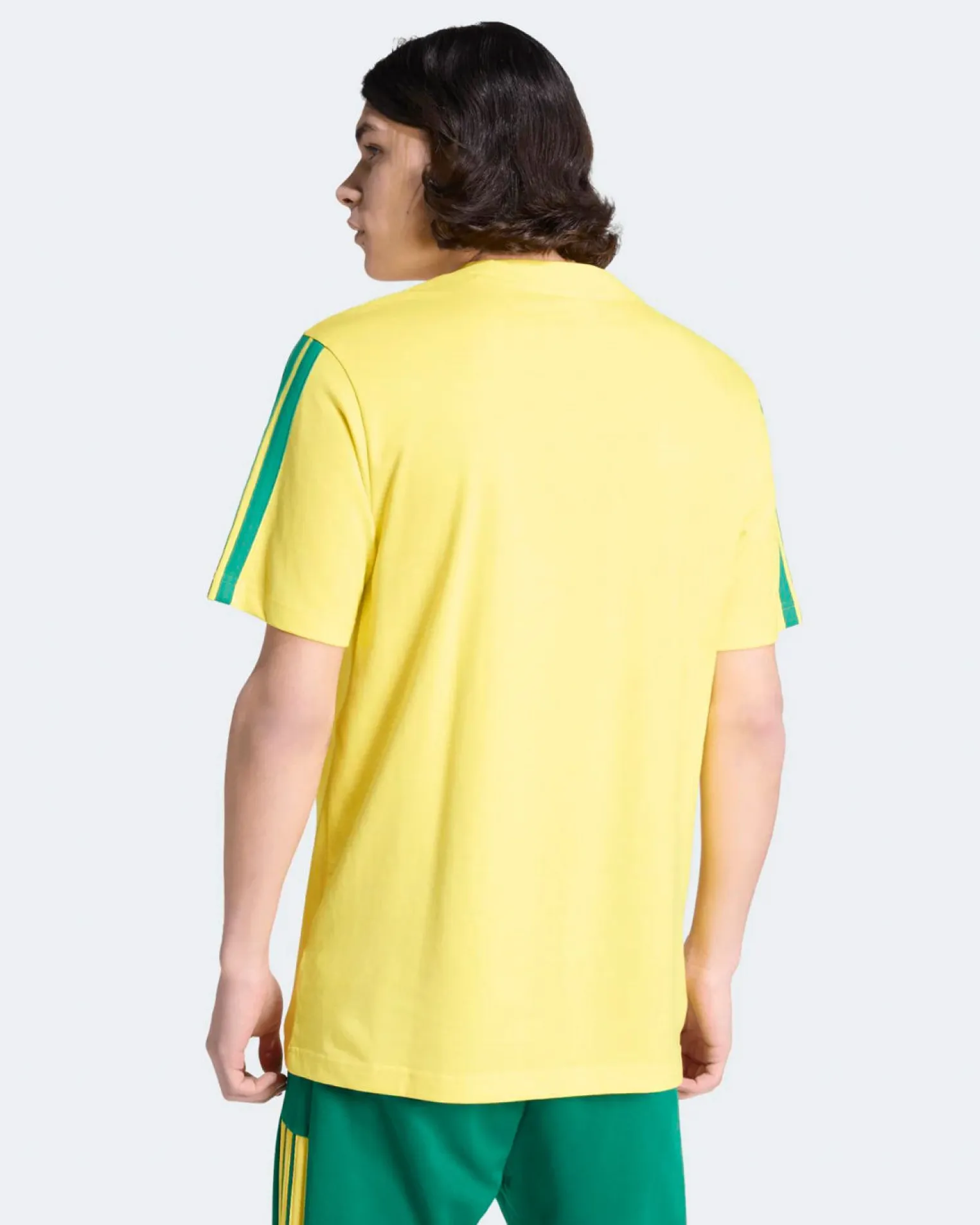 ADIDAS - TSHIRT GIALLA DA UOMO CON 3 BANDE - KR7569