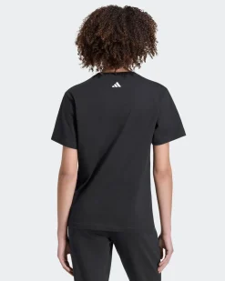 ADIDAS -  T-SHIRT MEZZA FARM FLOWERS NERA CON DETTAGLI FLOREALI DA DONNA, KR0281