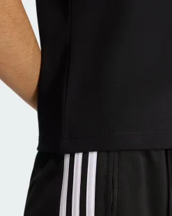 ADIDAS -T-SHIRT MEZZA MANICA SLIM 3 STRISCE NERA DA DONNA, KD7980