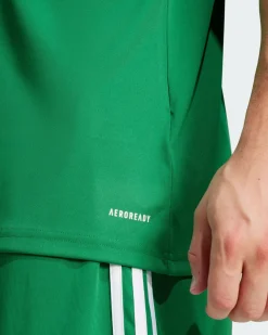 ADIDAS - T-SHIRT MEZZA MANICA UOMO SQUA25 JSY VERDE E BIANCA - JN7485