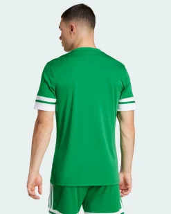 ADIDAS - T-SHIRT MEZZA MANICA UOMO SQUA25 JSY VERDE E BIANCA - JN7485