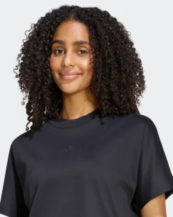 ADIDAS -  T-SHIRT MEZZA SOFT LUX LOOSE NERA   DA DONNA, KS7934