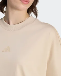 ADIDAS -  T-SHIRT MEZZA SOFT LUX LOOSE  BEIGE  DA DONNA, KF4716