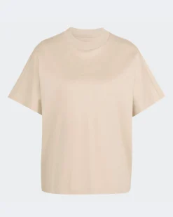 ADIDAS -  T-SHIRT MEZZA SOFT LUX LOOSE  BEIGE  DA DONNA, KF4716