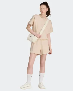 ADIDAS -  T-SHIRT MEZZA SOFT LUX LOOSE  BEIGE  DA DONNA, KF4716