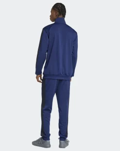 ADIDAS -  TUTA UOMO BLU CON 3 BANDE NERE ESSENTIALS 3-STRIPES -KB7657