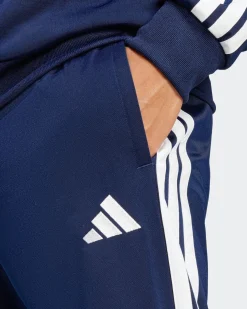 ADIDAS -  TUTA UOMO BLU SCURO CON 3 BANDE BIANCHE ESSENTIALS 3-STRIPES -JI8859