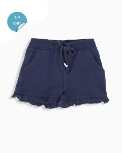 AMERICAN RAP - Short bimba blu con sbuffo