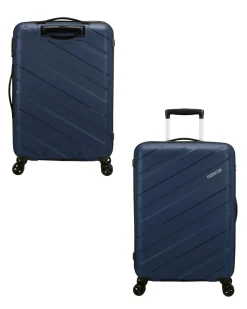 AMERICAN TOURISTER - TROLLEY BLU IN ABS 4 RUOTE CON COMBINAZIONE TSA