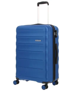 AMERICAN TOURISTER - TROLLEY BLU 4 RUOTE IN ABS CON COMBINAZIONE TSA