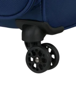 AMERICAN TOURISTER - TROLLEY BLU IN TESSUTO ESPANDIBILE CON LUCCHETTO TSA