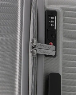 AMERICAN TOURISTER - TROLLEY GRIGIO IN ABS 4 RUOTE CON COMBINAZIONE TSA