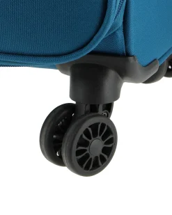 AMERICAN TOURISTER - TROLLEY PETROLIO IN TESSUTO 4 RUOTE CON COMBINAZIONE TSA