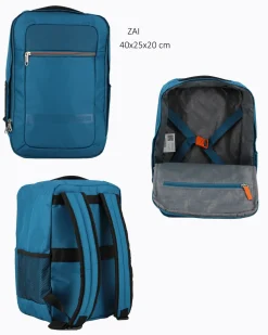 AMERICAN TOURISTER - TROLLEY PETROLIO IN TESSUTO 4 RUOTE CON COMBINAZIONE TSA