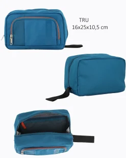 AMERICAN TOURISTER - TROLLEY PETROLIO IN TESSUTO 4 RUOTE CON COMBINAZIONE TSA