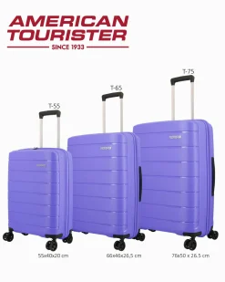 AMERICAN TOURISTER - TROLLEY VIOLA 4 RUOTE IN ABS CON COMBINAZIONE TSA