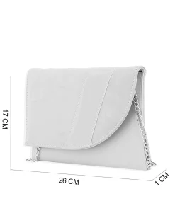 ANNES NICO -  Bustina bianca con patta - MADE IN ITALY