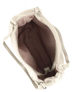 ANNES NICOLE - Borsa sacca crema con ciondolo removibile
