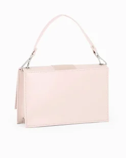ANNES NICOLE - Pochette nude con patta e tracolla a catenina