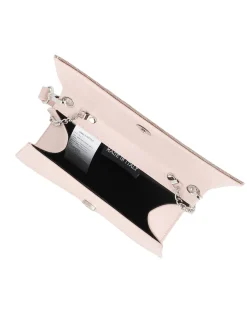 ANNES NICOLE - Pochette nude con un manico e fascia in lurex sulla patta MADE IN ITALY