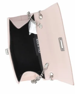 ANNES NICOLE - Pochette nude un manico con patta in vernice e chiusura a girello, MADE IN ITALY