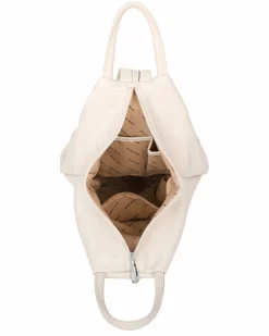 ANNES NICOLE - Zaino beige due manici con doppia tasca frontale e spalline regolabili con zip