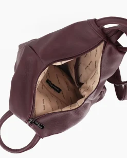 ANNES NICOLE - Zaino bordeaux due manici con doppia tasca frontale e spalline regolabili con zip
