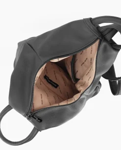 ANNES NICOLE - Zaino grigio due manici con doppia tasca frontale e spalline regolabili con zip