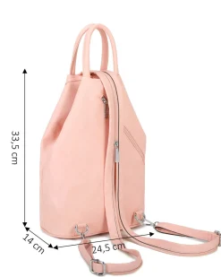 ANNES NICOLE - Zaino nudo due manici con doppia tasca frontale e spalline regolabili con zip